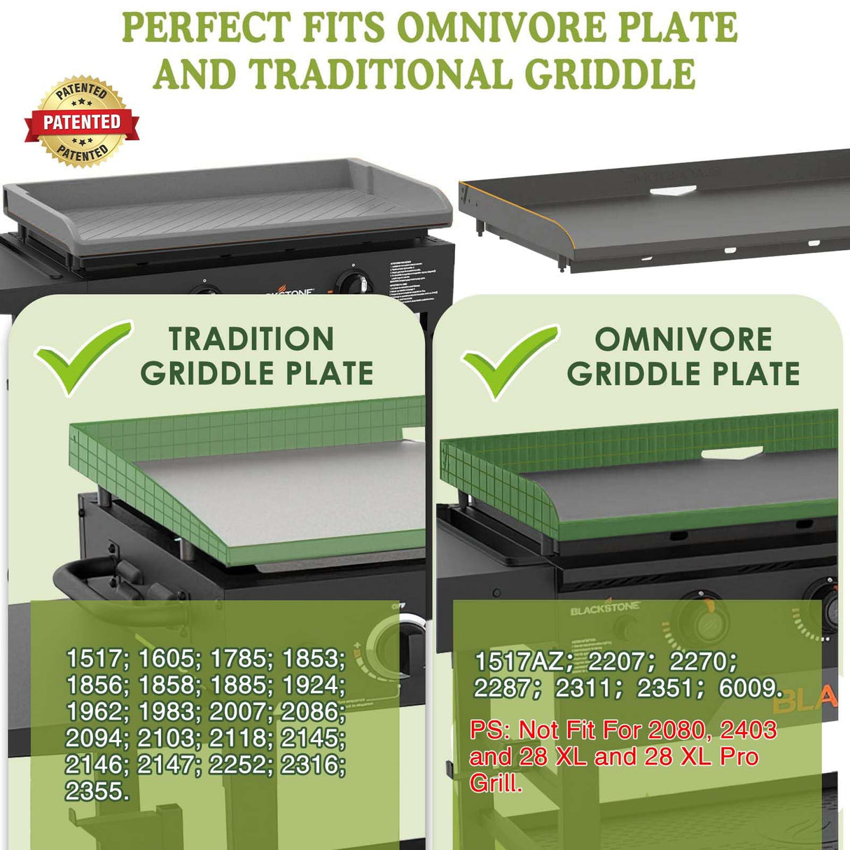 Silicone Griddle Mat for Blackstone 28 Inch,Upgraded Heavy Duty Food Grade Silicone Grill Protective Cover for Blackstone Accessories Even Omnivore Griddle Plate,Protect from Dirt,Rust (Gray)