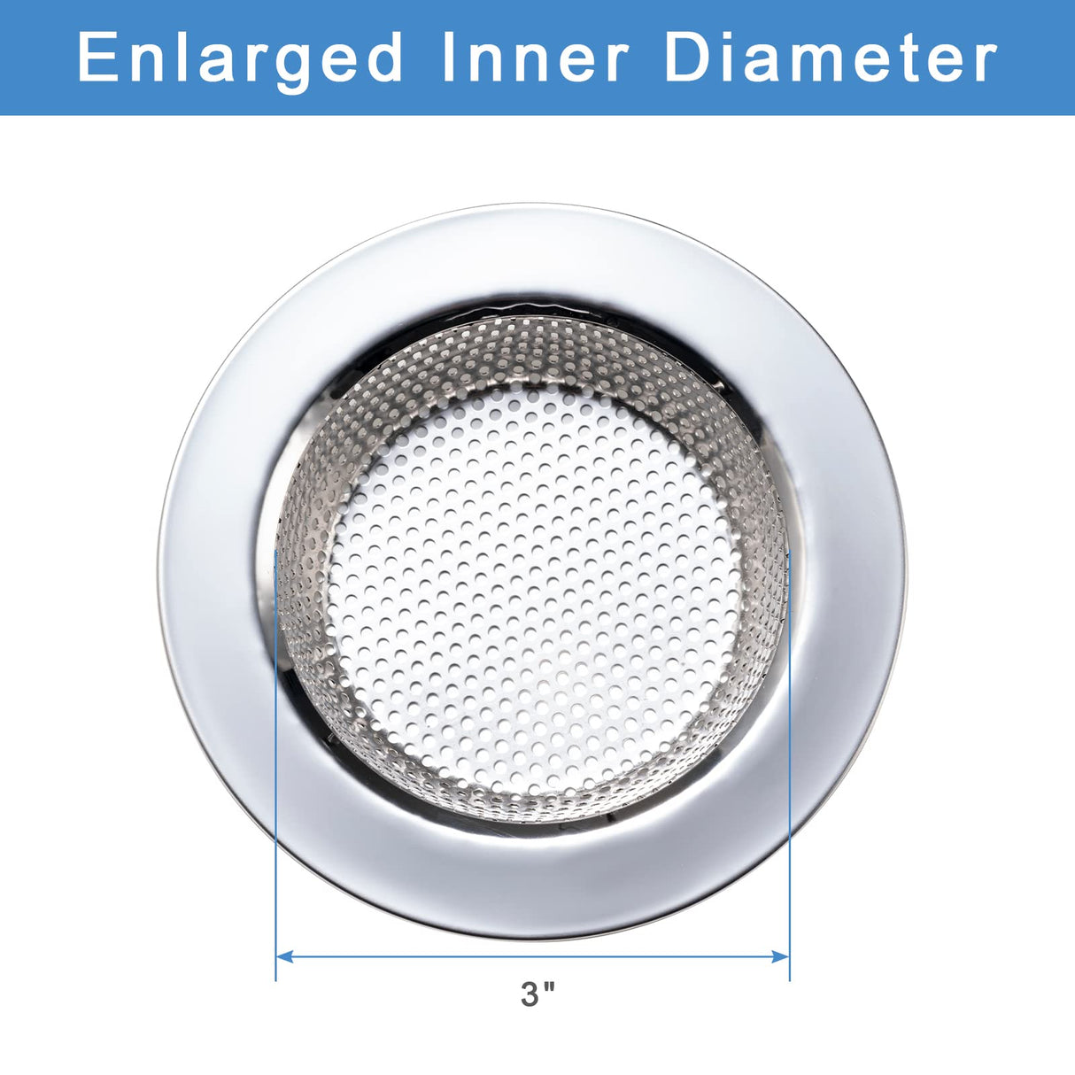 2 Pcs Sink Strainer for Most Kitchen Sink Drain Basket, Upgraded Double-Layer Safe Design Kitchen Sink Strainer (Outer Diameter 4.5 Inch)