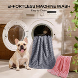 Luciphia 300GSM Fleece Dog Blanket for Small Medium Large Dogs 3D Jacquard 1 Pack 3 Flannel Puppy Cat Pet Throw Blankets Soft Washable Decorative Furniture Protect Pcs3-Grey/White/Pink, L(41''x31'')