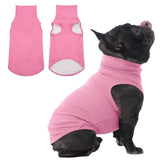 IECOii Small Dog Sweater,Stretch Fleece Vest - Pink, Medium,Warm Pullover for Winter Spring and Fall, Soft & Lightweight Dog Sweatshirt Indoor Outdoor Clothes,Turtleneck for Small Medium Dogs Girl Boy
