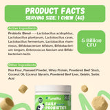 Furrolika Probiotics for Dogs – Supplements for Gut Health, Digestive Support, Immune Support & Diarrhea Relief – Beef Flavor Dog Probiotic Soft Chews