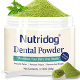Dog Teeth Cleaning Powder,Dog Dental Powder,Breath Freshener with Probiotics & Brown Algae-Targets Tartar & Plaque Remover & Bad Breath,90g Pet Dental Care Supplement for Dogs & Cats