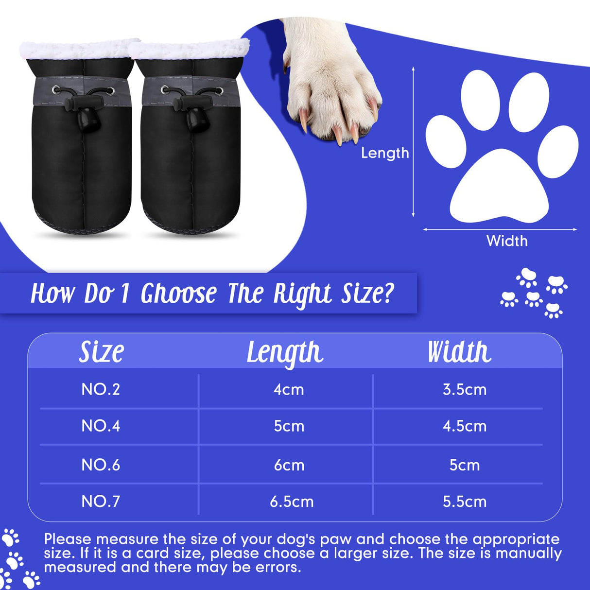 Weewooday 4 Sets 16 Pcs Waterproof Dog Shoes Rain Snow Boots Paw Protectors Breathable Dog Winter Boot Anti Slip Sock Shoe with Adjustable Drawstring for Pet(Black,Black,No. 2, 4x3.5cm)