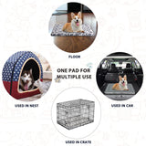 VANKEAN Dog Crate Pad Bed Mat Reversible (Warm& Cool), Soft Pet Sleeping Mat Dog Bed for Crate Suitable for Small to XX-Large Dogs and Cats, Machine Washable Crate Beds, Grey Stone Pattern