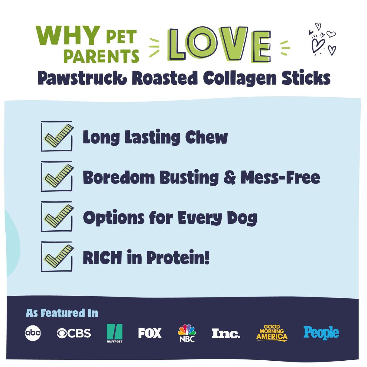 Pawstruck All Natural 11-12" Roasted Collagen Sticks for Dogs – Low Odor & Long-Lasting Bully Stick & Rawhide Alternative, Single Ingredient, Vet Approved – 5 Pack