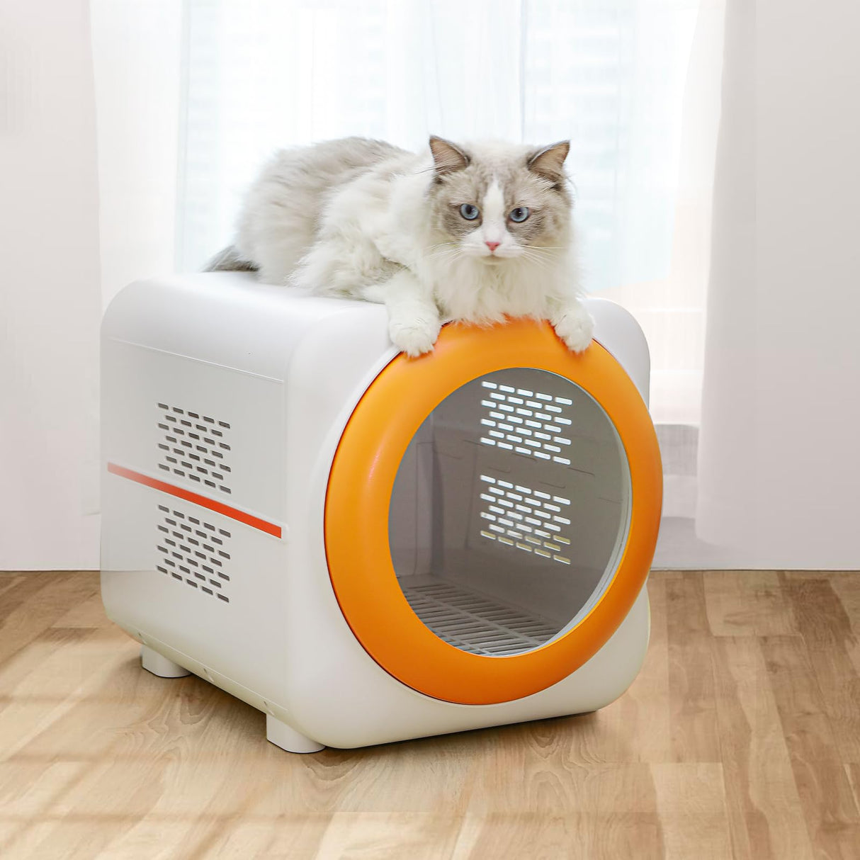 PawGalaxy Pet Dryer Box with LED 30 Million Negative Ions&Multi-Function, 360° Efficient Automatic and Quite Box for Cats, Dogs, Smart Touch Screen Temperature Control, Safe Design for Pet Hair Dryer
