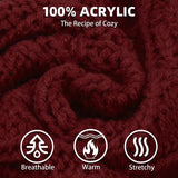 PUPTECK Dog Sweater, Turtleneck Warm Knitted Pullover Coat, Thick Cable Knitwear Clothes in Winter, Pet Apparel Outfits for Large Dogs, for Cold Weather Indoor & Outdoor, Deep Red L