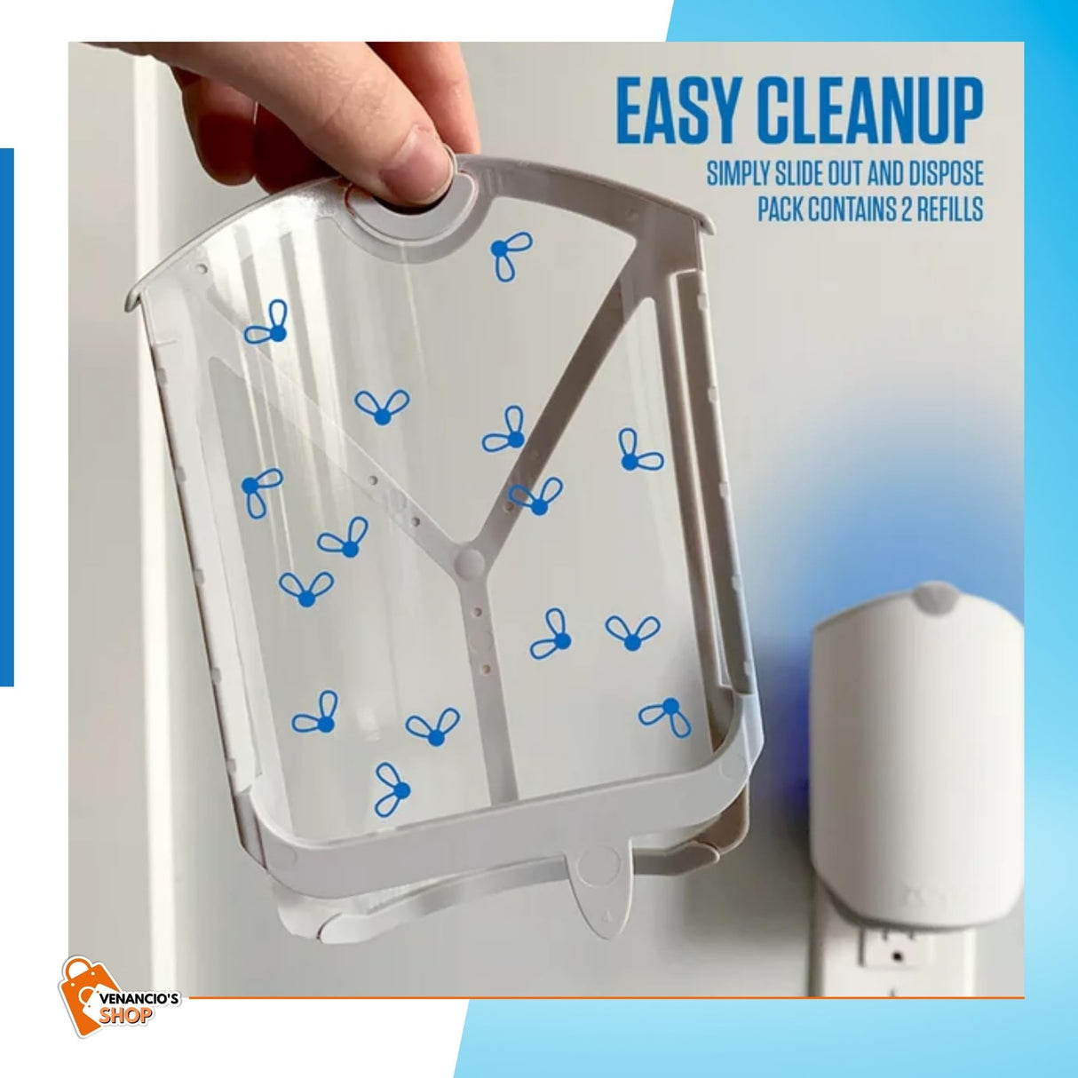 ZEVO Refills Cartridges | Device Sold Separately, White, ZEVO Flying Insect Trap Refill Fly Trap Refill Cartridges + Includes Exclusive Venancio’sFridge Sticker & Sticky Fruit Trap (Zevo 12 Refills)