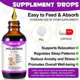 Dog Melatonin - Melatonin for Dogs - Dog Melatonin for Small Dogs - Cat Melatonin - Anxiety & Stress Relief - Promote Relaxation & Deep Sleep for Cat & Dog