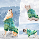 PAWCHIE Dog Hoodie for Small Dogs,Tie Dye Dog Cloth with Leash Hole,Puppy Sweatshirt, Pet Outfit, Cat Apparel,Blue Green,M