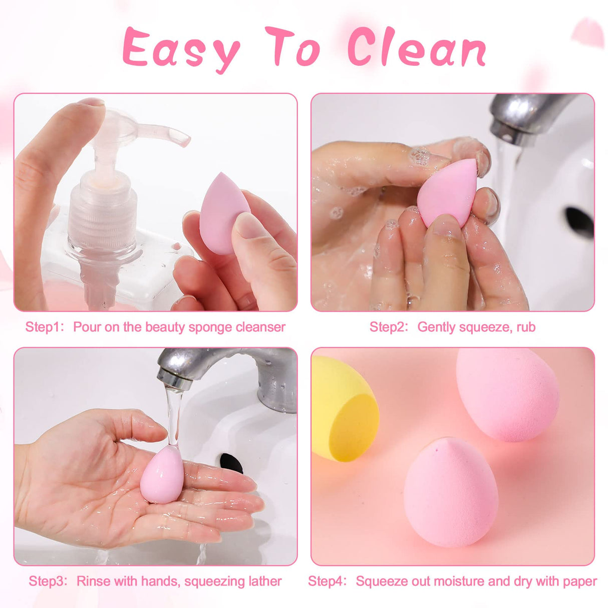 40Pcs Mini Makeup Sponge Multi Colored Beauty Sponges Professional Foundation Sponge Super Soft Facial Makeup Tools for Foundation, Powder, Liquid