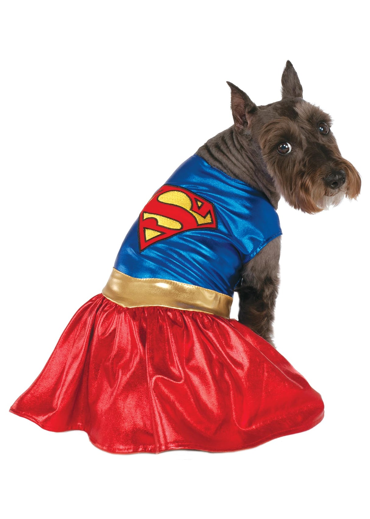 DC Comics Superheroes: Supergirl Pet Costume for For Dogs or Cats by Rubies, Small