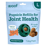 WOOF Hip & Joint Pupsicle Refill Pops - Dog Supplement for The Pupsicle Toy to Support Joint Health, Recovery, and Mobility - Large Pops