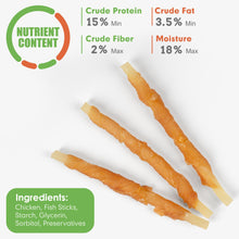 Load image into Gallery viewer, MON2SUN Rawhide Free Dog Treats Chicken Wrapped Cod Sticks for Small Dogs Healthy Training Treats Soft Snacks (14.11 Ounce -Pack of 1)
