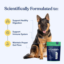 Load image into Gallery viewer, Honest Paws Probiotics for Dogs - Digestive &amp; Immune Support Powder with Prebiotic Made in The USA, Chicken Flavor (30 Sticks)
