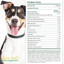 Load image into Gallery viewer, Ocu-GLO PB Vision Supplement for Small Dogs &amp; Cats – Easy to Administer Powder Blend with Lutein, Omega-3 Fatty Acids, Grape Seed Extract and Antioxidants to Promote Eye Health, 30ct Sprinkle Capsules
