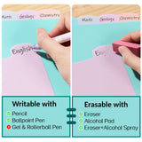 Sooez 8 Tabs Long-Lasting Plastic Write & Erase Large Tabs Dividers for 3 Ring Binder, Aesthetic Cute Pastels Binder Dividers for Student, Teacher, Office, Home Organizers, 1 Set, Pastels Color