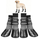 BINGPET Waterproof Dog Socks Boots to Prevent Licking Paws,Anti Slip Dog Booties & Paw Protectors with Dual Straps for Hot/Cold Pavement,Indoor Outdoor Grip Dog Shoes for Small Medium Large Senior Dog