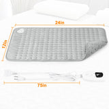 Heating Pad,Electric Heating Pads for Back,Neck,Moist Heating Pad for Abdomen Shoulder Knee Legs,Dry/Moist Heat&Auto Shut Off,Fathers Day Dad Gifts for Men Birthday,Light Gray,24x12 Inch