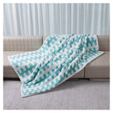 Maidewow Waterproof Pet Blanket,Dog Bed Covers Couch Sofa Stylish Jacquard Pets Throw Blankets for Puppy Cats Washable Reversible Furniture Protection Covers (Blue Wave,L)