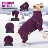 JOHNBOLIN Warm Fleece Dog Sweater with Turtleneck & Leash Hole, Long Sleeve Winter Pullover Jumpsuit for Small Dogs – Cold Weather Indoor/Outdoor Apparel (Wine red, X-Small)