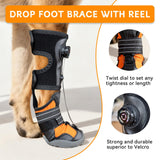 YAQUHO No Knuckling Brace for Dogs - Drop Foot Support with Adjustable Reel, Corrective Outdoor Pet Shoes - Helps Lift Toes for Nerve Conditions, Arthritis & Mobility Issues (S)