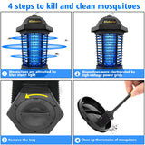 Klahaite Bug Zapper Outdoor, Electric Mosquito Zapper, Fly Zapper Indoor Fly Traps, Mosquito Repellent Outdoor Patio and Backyard Covers 1/2 Acre, 3 Prong Plug, 4200V, ABS Fireproof Plastic Outer