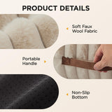 Joydeco Cat Couch for Pets, 30 inch Plush Pet Sofa, Cat Bed for Indoor Cats with Removable Washable Cover, Supportive Pet Sofa, Cream