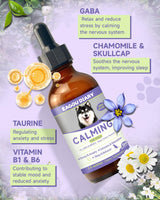 Dog Calming Drop – Anxiety Stress Relief for Dogs,Separation, Fireworks, Storm,Thunder Anxiety Support,Sleep Aid Dog Calming Supplement, GABA, L-Tryptophan, L-Theanine, Chamomile 60ML Calming for Dogs