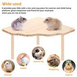 3BAO 2-Piece Set Hamster Play Wooden Platform for Dwarf Syrian Hamsters Gerbils Mice Degus or Other Small Pets