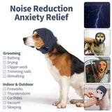 Nanaki Dog Calming Hoodie No Shake Ear Wraps for Dogs Ear Protection Dog Cover Muffs Pet Head Warp Anxiety Relief Pet Hematoma Wrap Head Cover The Grooming and Force Drying Doggy Protector Fireworks