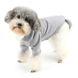 Zunea Dog Shirt Pajamas for Small Medium Size Dogs Soft Breathable Lapel Sleeping Clothes Indoor Pjs Two-Legged Pyjamas Shirts Outfits Holiday Party Pet Apparel Gray 5XL