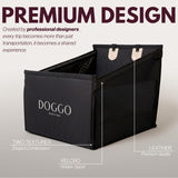 Dog Car Seat Cover with Hard Bottom – Back Seat Extender for Small & Medium Dogs, Waterproof & Non-Slip Hammock, Reinforced & Stable Design with Storage Pockets for Cars, SUVs & Trucks (Black)
