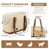 Dog Purse Carrier for Small Dogs, Soft Sided Pet Carrier with Pockets, Foldable Dog Carrier Purse for Puppy, Rabbit, Cat, Washable Breathable Pet Carrier, Dog Carrier Bag for Outdoor Shopping Travel