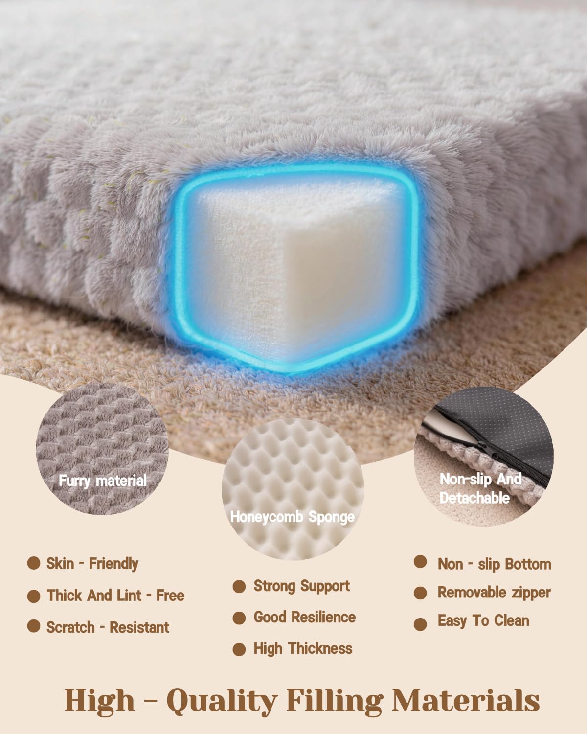 PetPurrio Backseat Pet Bed Mat, Non-Slip Travel Pet Mat, Dog Bed for Car Back Seat, Suitable for Backseat Extenders and Trucks SUVs