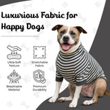 Tooth & Honey Dog Shirt for Large Dogs - Soft Cotton Spandex Pullover with Mid-Length Sleeves, Full Belly Coverage for Allergies, Skin Sensitivity & Lightweight Summer Dog Clothes - XL