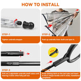 LESYPET Small Dog Umbrella, 29" Width Clear Dogs Umbrella Waterproof Dog Raincoat with Chain Leash for Outdoor Walking Rainy Days