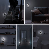 SYCEES Plug-in LED Night Light with Dusk to Dawn Sensor for Hallway, Stairs, Bathroom, Kitchen, Bedroom, Nursery, Kids Room, Daylight White, Pack of 6