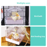 Colorday Bird Bath for Cage, Parrot Bath for Small to Medium Birds, Cockatiels, Parakeets, Budgie, Quaker, Conure, Lovebirds, Finches(6.7X6.7X7.74 inch)