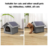 Hollypet Cozy Pet Bed House Warm Pet House Cave Sleeping Bed Puppy Nest for Cats and Small Dogs, Gray