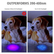Load image into Gallery viewer, LUMENSHOOTER S3 365nm UV Flashlight with 3 LEDs, Powerful Blacklight Flashlights for Pet Urine Detection, Resin Curing, Rocks, Scorpion
