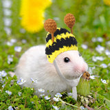 Kajaia 10 Pcs Hamster Hat Small Animals Cute Tiny Hat Mini Hand Knitted Hats for Snakes Pets Bearded Dragon Guinea Pig Bunny Costume Accessories Easter Holiday Parties (Novel Style)