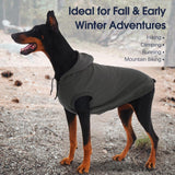 IECOii Large Dog Hoodie, XL Dog Sweater for Large Dogs Girl Hooded Sweatshirt,Spring Fall Dogs Pullover for Beagle, Border Collie, Indoor Cozy & Outdoor Play, Grey, XLarge (No Fleece Lined)