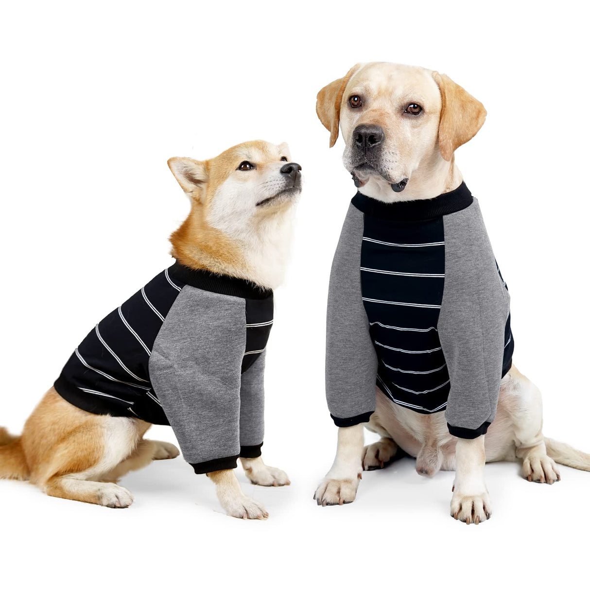 Anti-Licking Dog Shirt, Long Sleeve T-Shirt for Pets After Surgery, Prevent Scratching Hoodie for Dogs BlackGrey 2X-Large