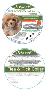 Flea and Tick Collar for Puppies - 12-Month Natural Protection - Safe & Effective Flea and Tick Prevention - Includes Flea Comb and Tweezers, 2-Pack