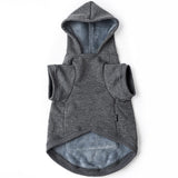 Koneseve Dog Hoodie Fleece Dog Clothes Warm Sweater with Hat for Medium Large Dogs Cat Hooded Shirt Kitten Pet Basic Sweatshirt with Pocket Doggie Soft Winter Coat Apparel (Grey; 4XL)
