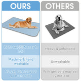 Buvlnee Summer Dog Cooling Mat Washable Ice Silk Self Cool Pad for Small Medium Large Dogs and Cats, Pet Sleeping Pad for Crate, Bed, Indoor & Outdoor Floor, Car Seats