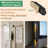 Tiizze 10 Pack Adhesive Pencil Holder for Desk, Silicone Pen Holder for Wall, Clipboard & Laptop with 15 Upgraded Sticky Pads, Rugged Grip Pencil Holders for Classroom Teacher Essentials (Black)