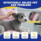 Ninibabie Dog Ear Hair Removal Kit - Ear Powder,Blunt Tip Grooming Scissors&Tweezers Set - Safe Hair Plucking Tool for Dogs,Ear Cleaner for Itching,Infection Treatment for Poodles, Doodles