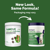 Yumove Hip & Joint Supplement for Dogs - with Glucosamine Chondroiton, Green Lipped Mussel, Hyaluronic Acid, and Omega 3 Joint Supplement for Stiffness and Mobility - 60 Chews (Large/XL Dogs)